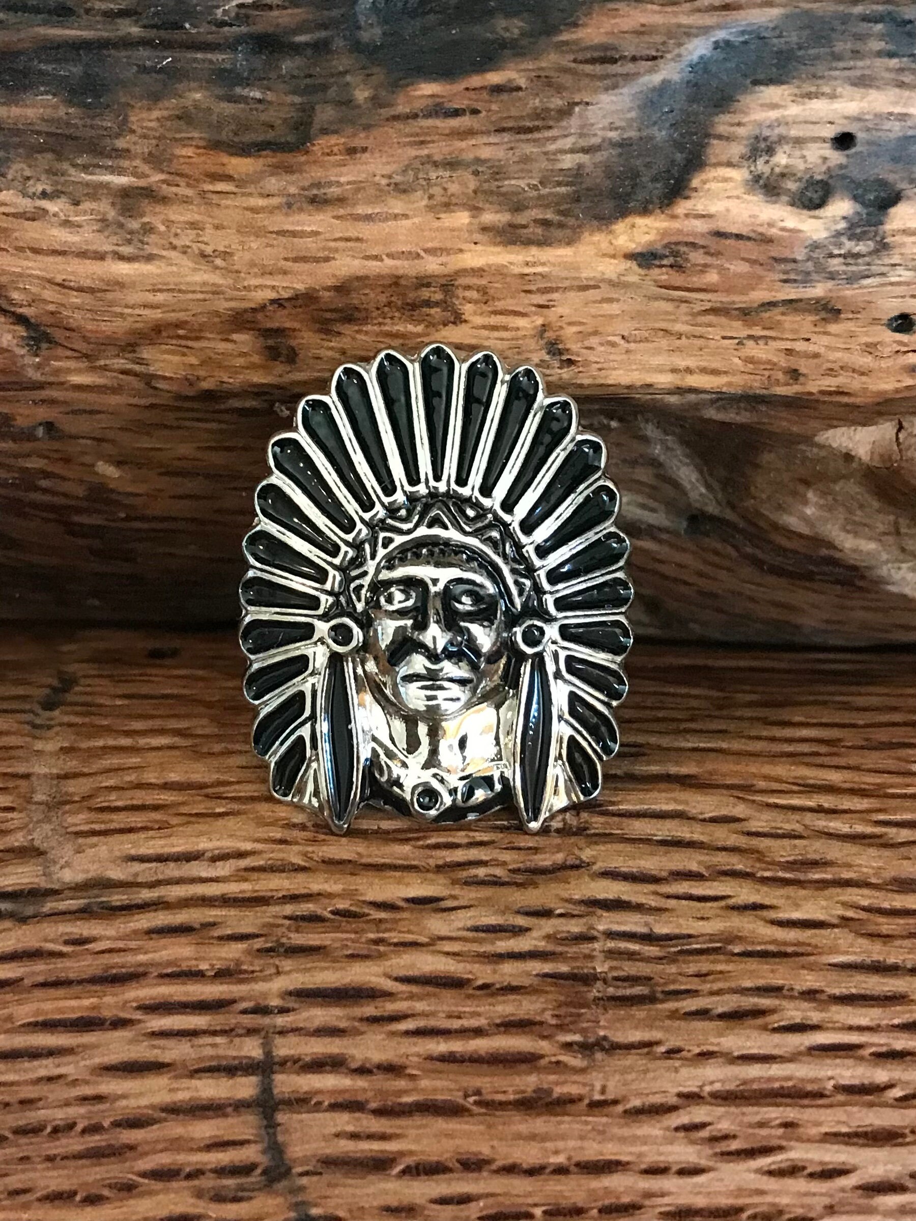 Navajo | Man Scarf Slide | Western Indian Chief - Etsy