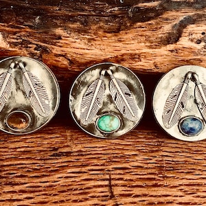 Feathers scarf slide | Crystal Agate | Neckerchief slide | Navajo | Western Jewelry | tribal jewelry