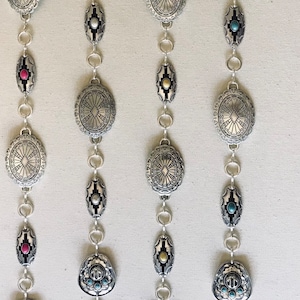 Silver Western belt  | Aztec Metal Belt | Vintage  | Cowgirl chain belt Great NFR accessory!