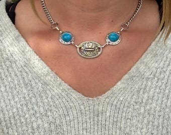 Western Concho choker  charm necklace | jewelry rodeo |  | Cowgirl punchy |