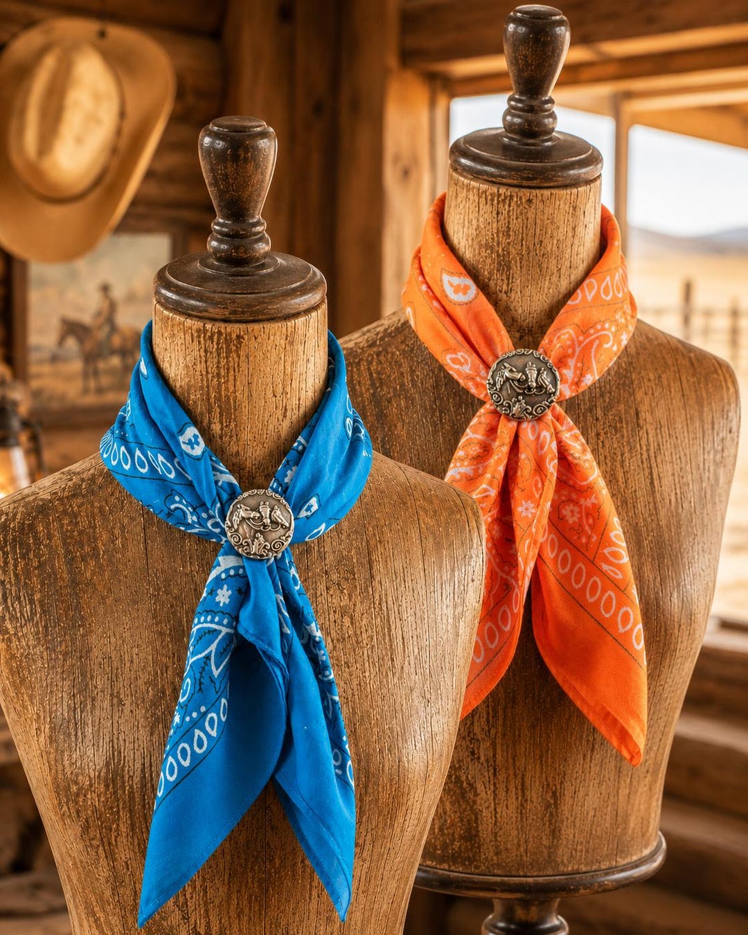 Wild Rag Scarf Slide| Horses | Bandana Slide Silver or Bronze - Etsy