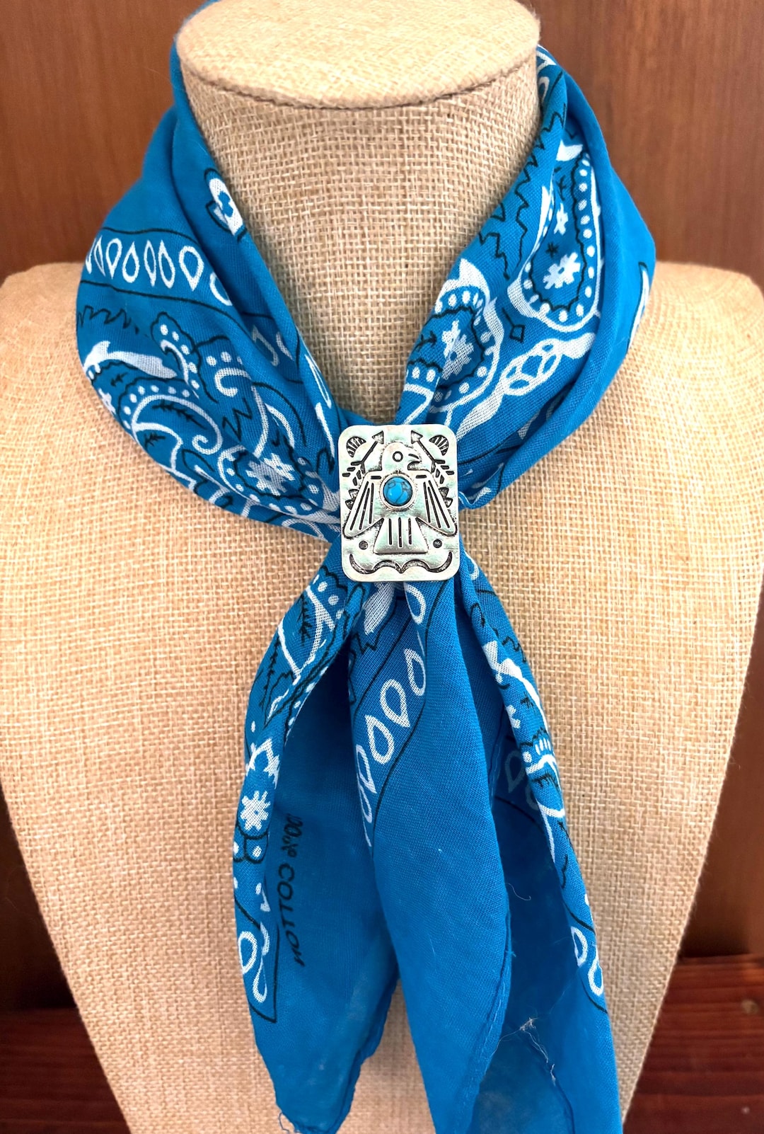 Scarf Slide | Navajo | Thunderbird Tribal Symbols | Gifts for Him