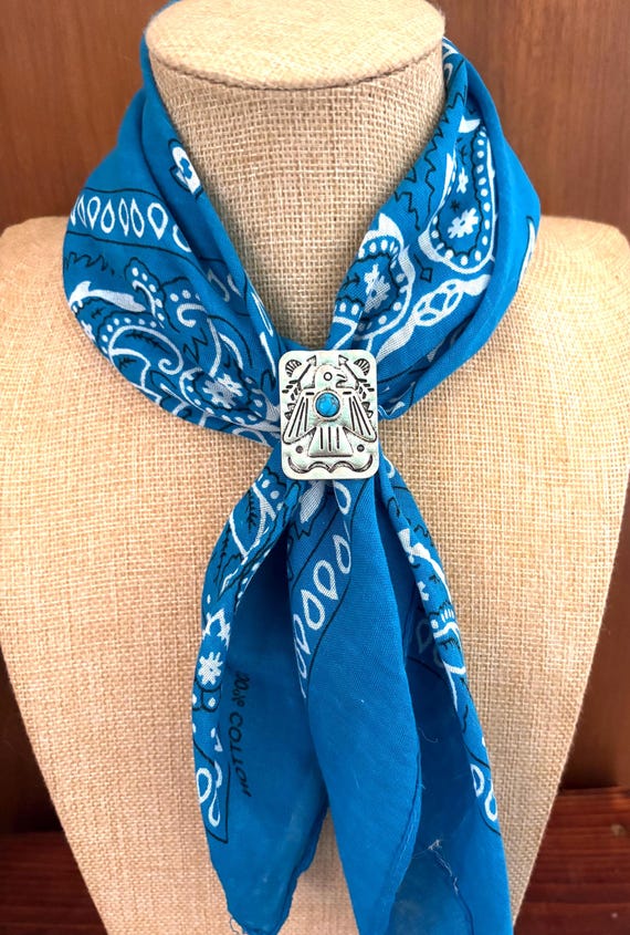 （希少品）Bohlin 製Scarf Sliide（ Indian Head ） Scarf Slide | Navajo | Thunderbird Tribal Symbols | Gifts for Him