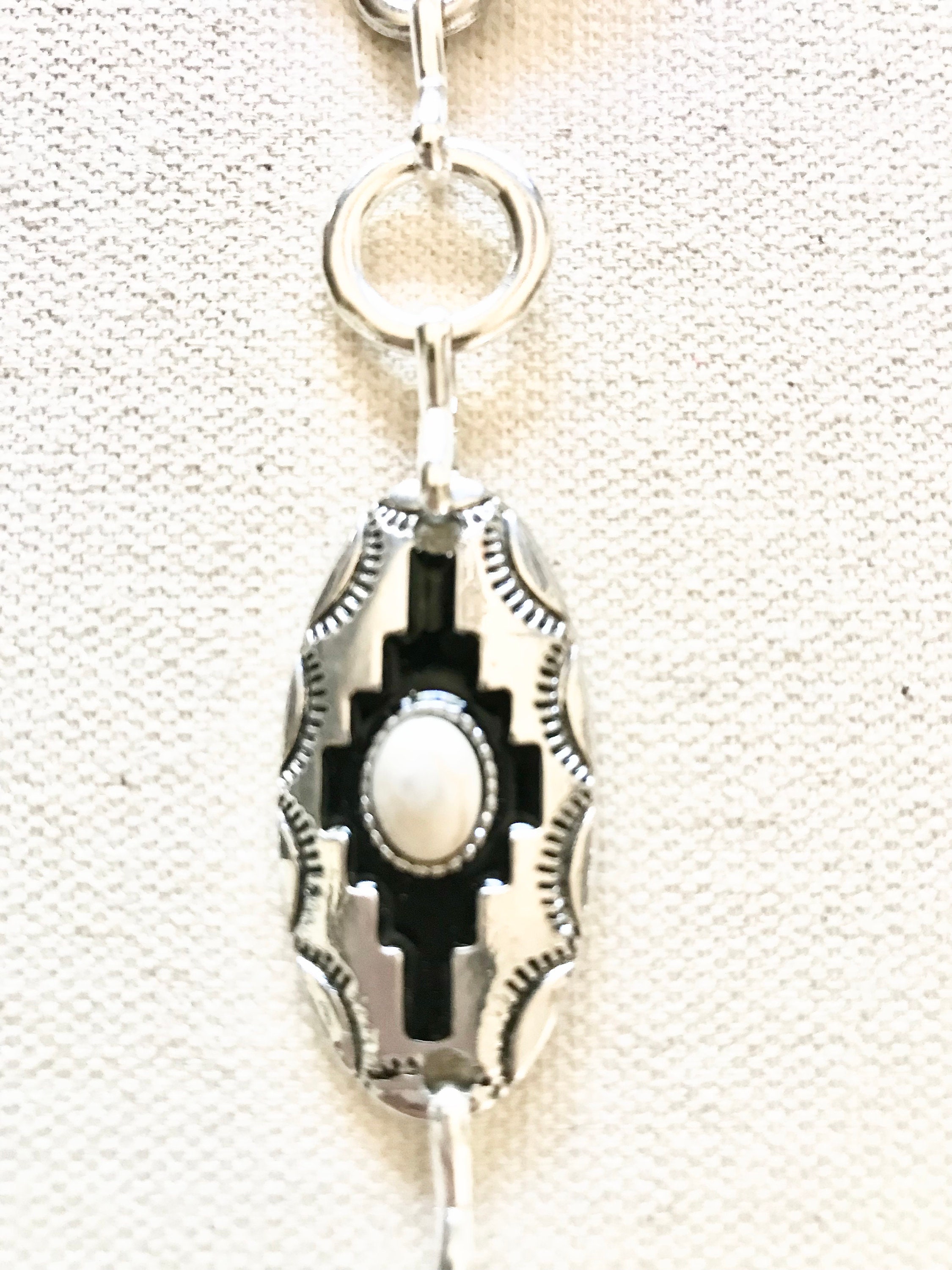 Silver Concho Belt: Aztec & Cowboy Hat Charms, Adjustable Chain - Etsy
