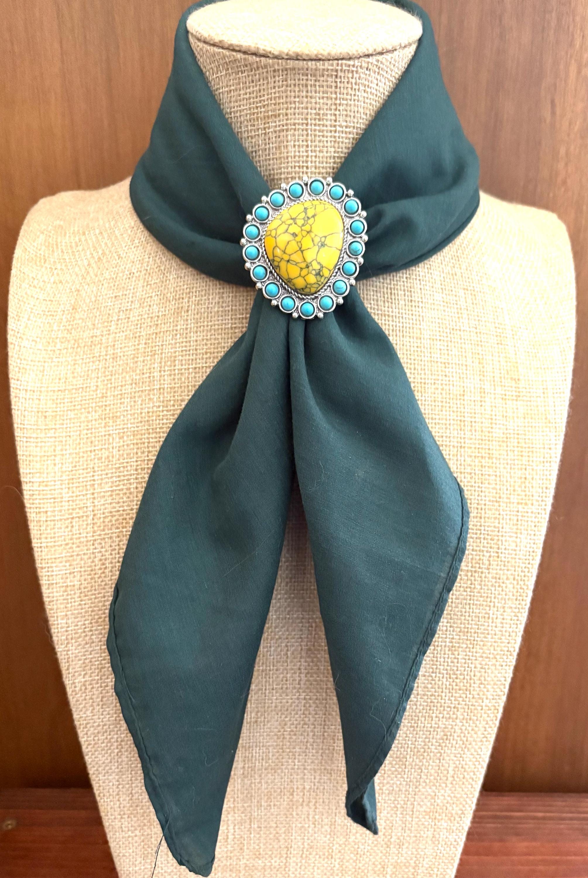 Bufanda de trapo salvaje tobogán - piedras de caracola de racimo navajo - vaquera contundente flor de calabaza - Imagen 10 de 10