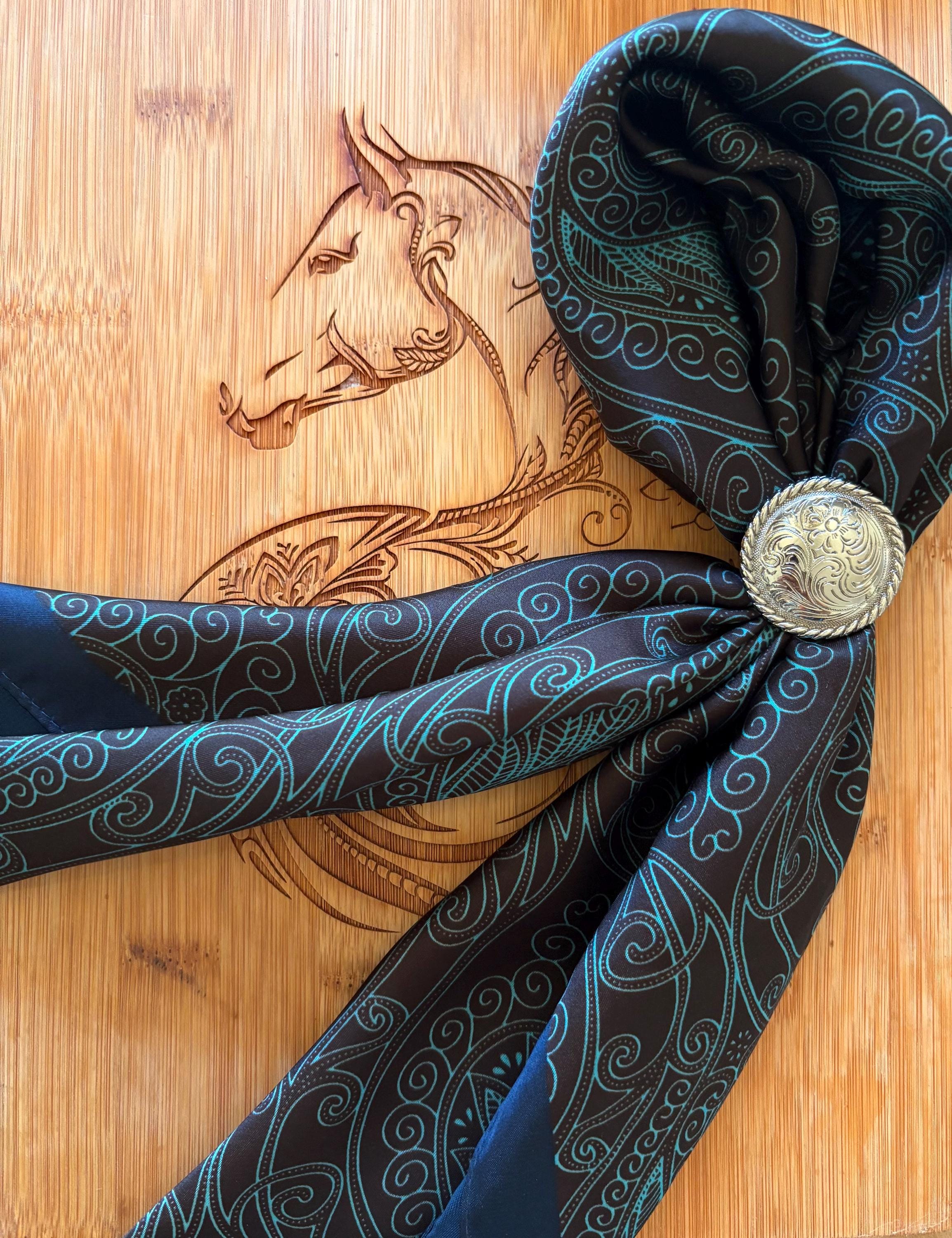 Western Concho Scarf Slide | Floral Bandana Slide | Cowboy Cowgirl