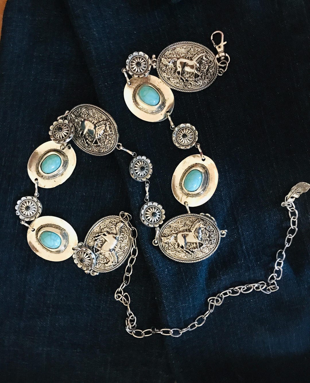 Vintage Navajo Gürtel 925er Silber - Concho Belt | Kaufen Auf