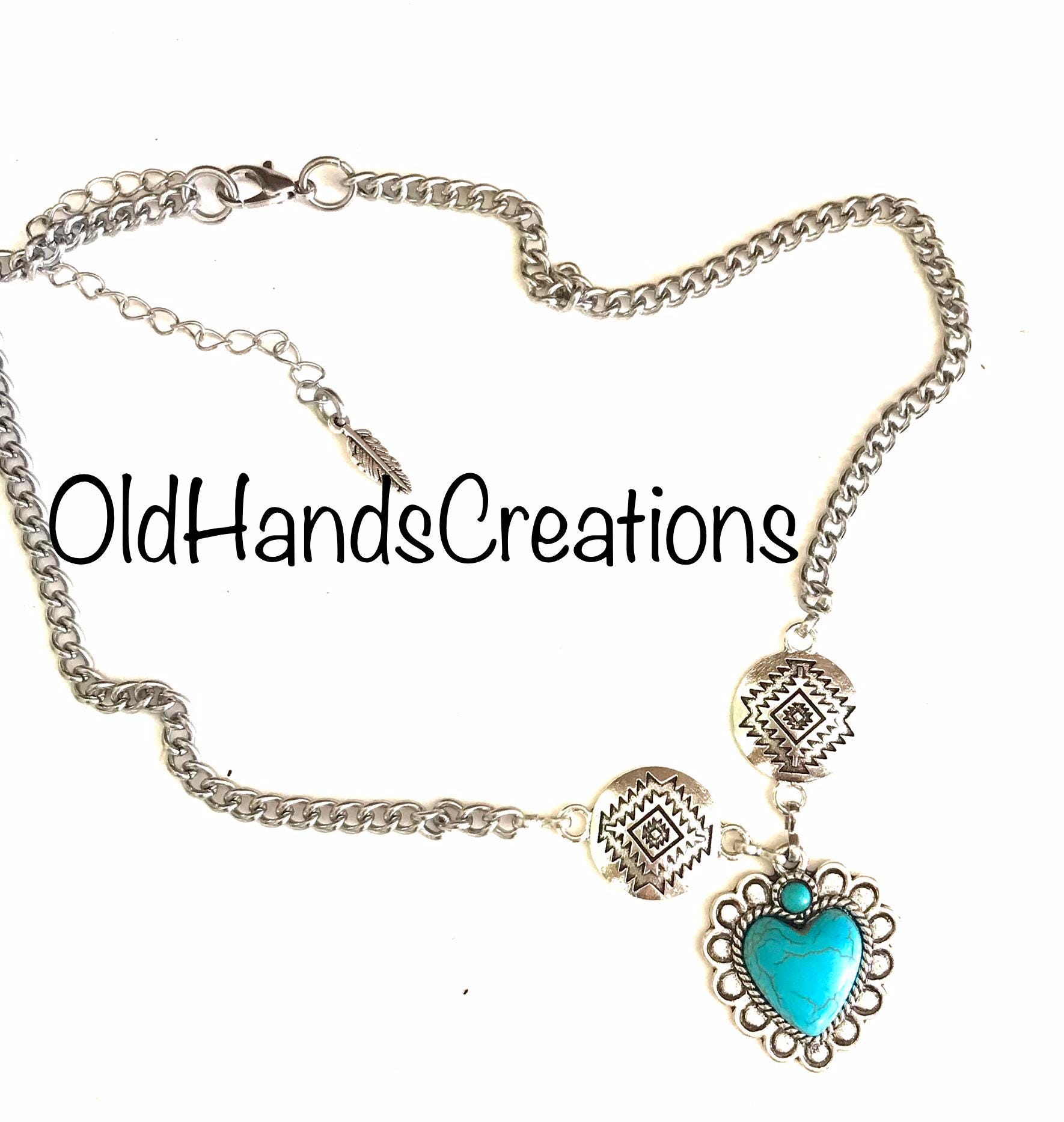 Collier ras de cou coeur Western Concho | Cow-girl percutante