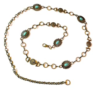 Concho Chain Belt: Western Cowgirl Snaffle Bet Charm