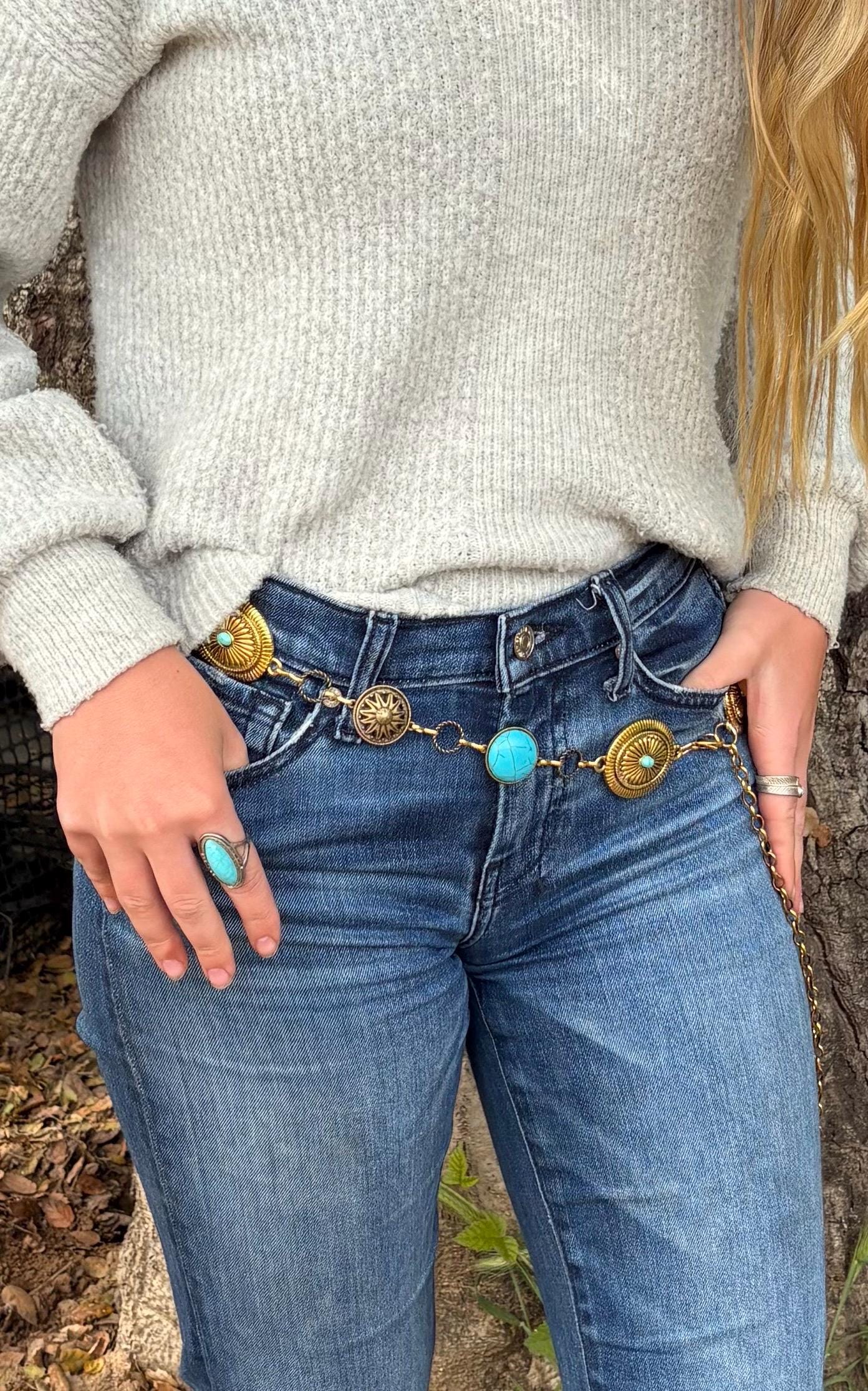 Plus Size Turquoise Belt