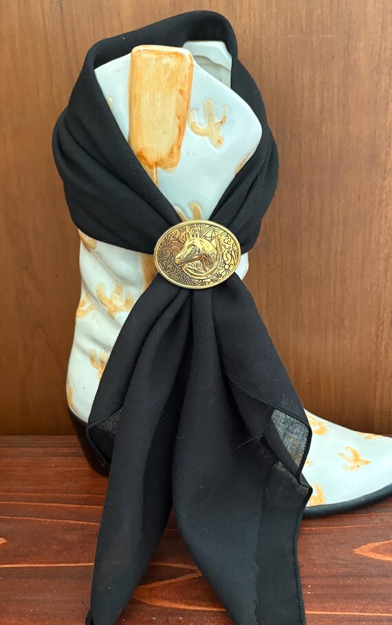 Western Bandana Slide | Wild Rag Scarf Slide | Horse Head  display picture 2