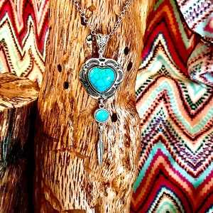 Heart Shaped  agate pendant | Boho Chic Necklace | Cowgirl