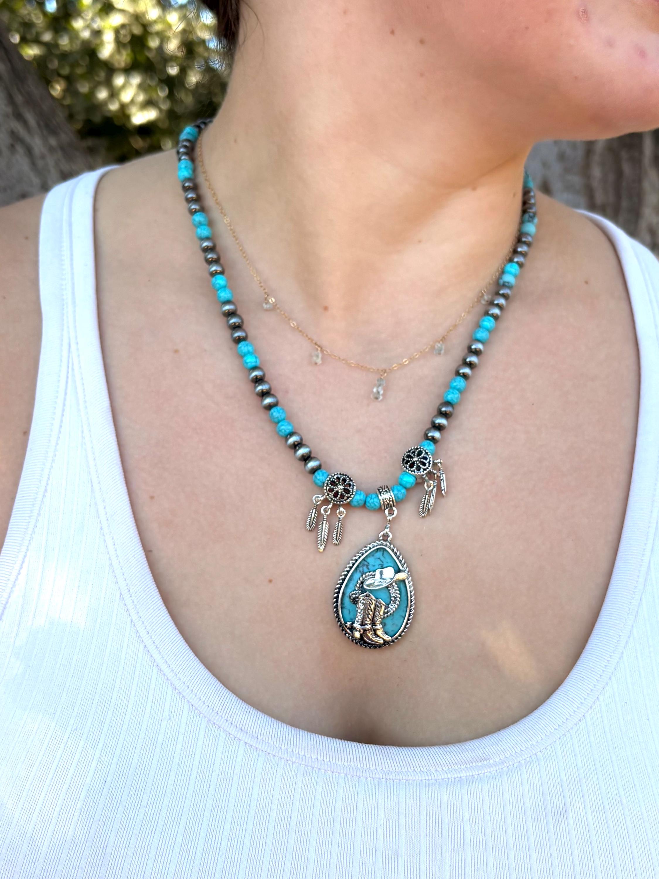 Collier perles Aigue-Marine + Pierre de lune 8 mm Chaine en acier