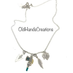 Aztec  Charm necklace | Southwest Style charms |  | Cowgirl punchy | Feather, arrowhead, Indian and tomahawk