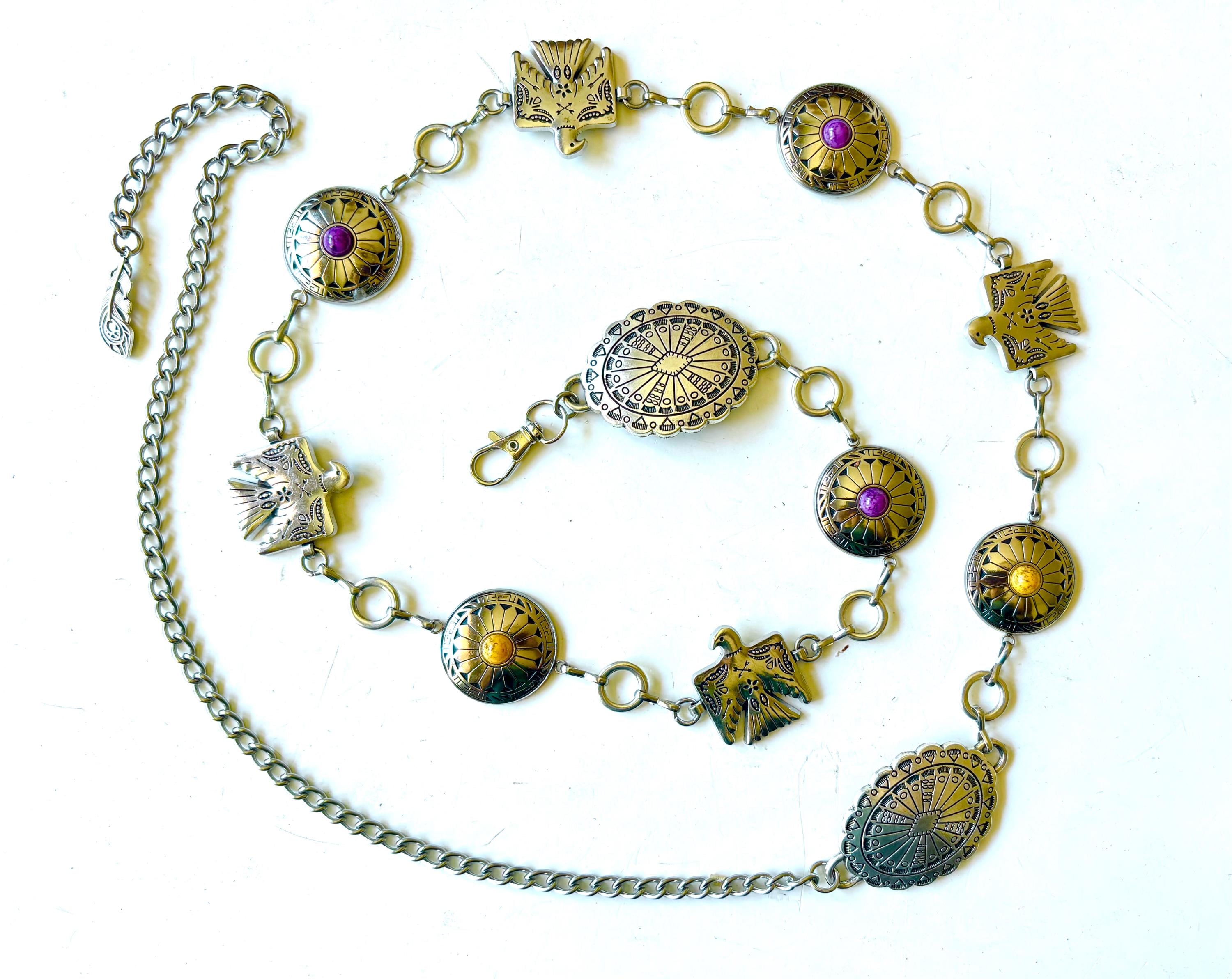 Vintage 70s thunderbird chain belt il_fullxfull.1232073025_okft.jpg main image 3