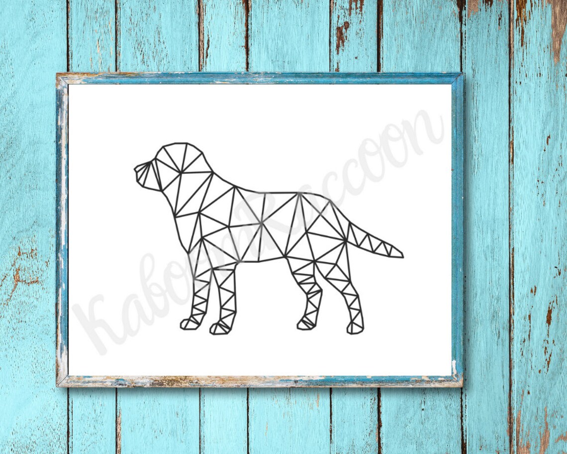 Dog Geometric Wall Art Printable wall art Geometry Etsy
