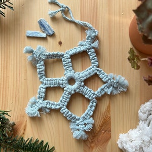 Macrame Snowflake Ornament image 1