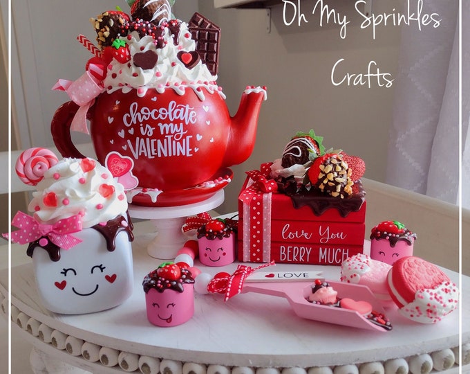 VALENTINE Tiered Tray Decor Chocolate Covered Strawberries Tiered Decor