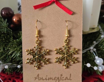 Snowflake Christmas earrings