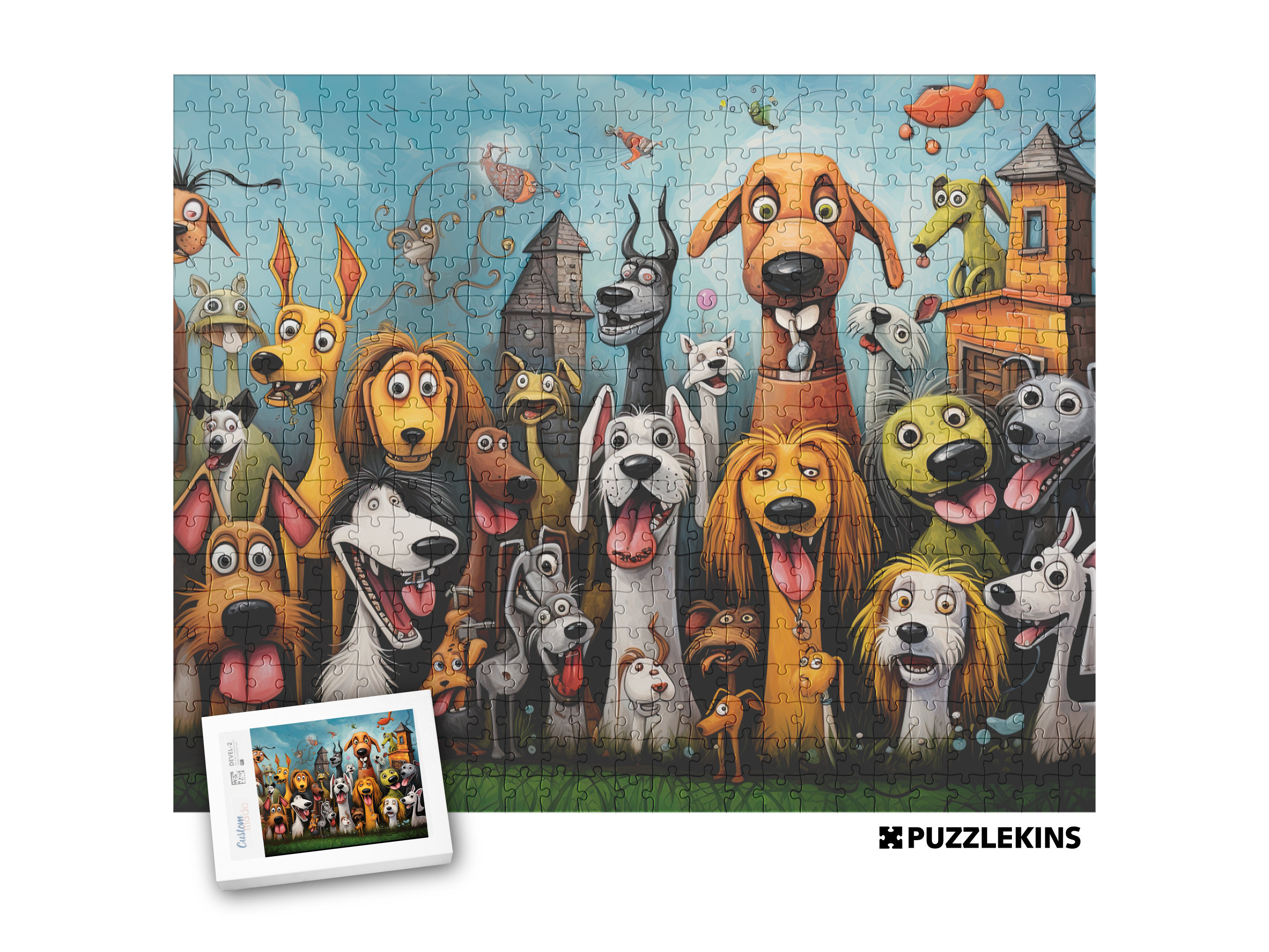 Titus Dog Puzzle 9 pieces (wood) : Toddler wooden puzzles Janod - J07066