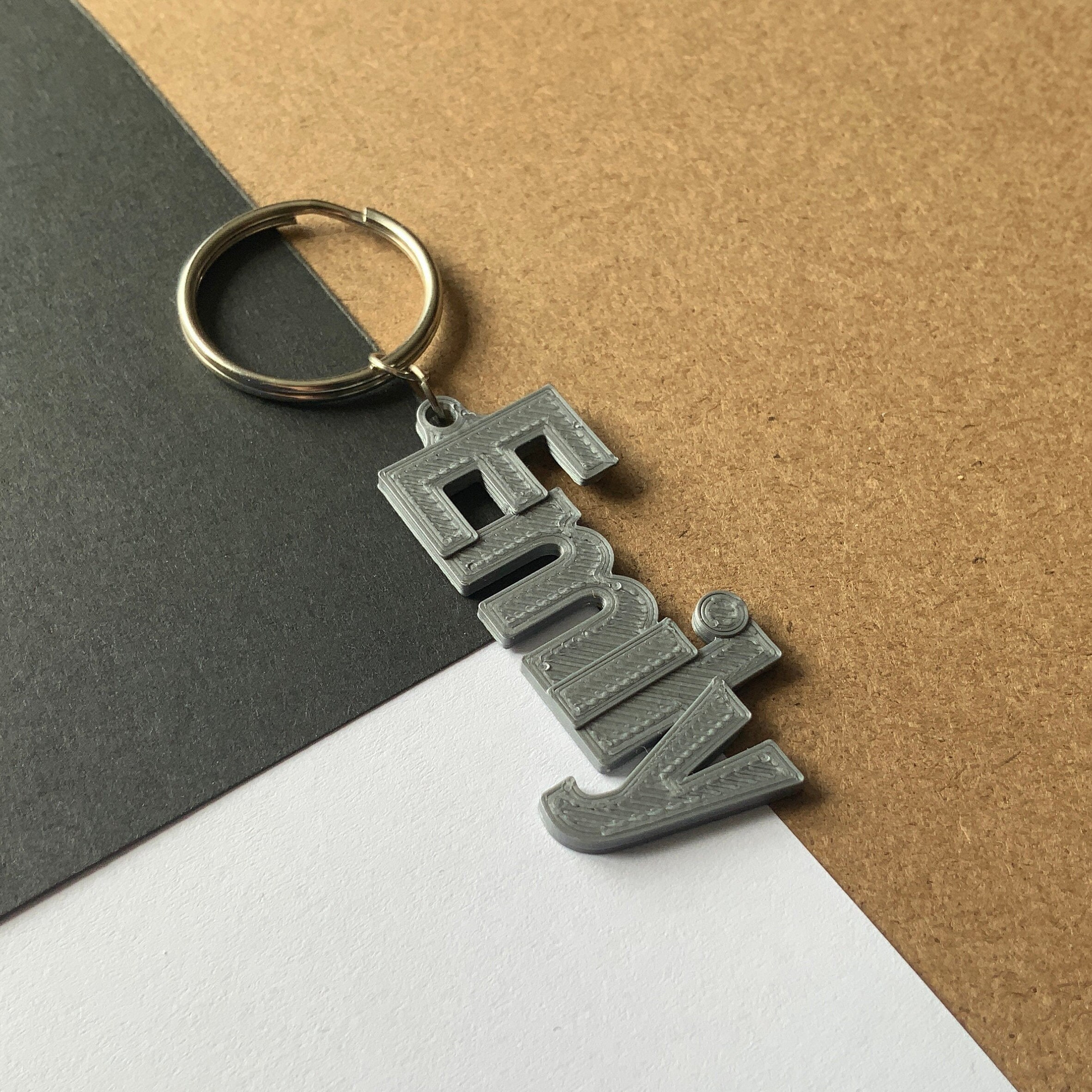 Personalised Named Keyring 3D Printed Named Keychain Etsy