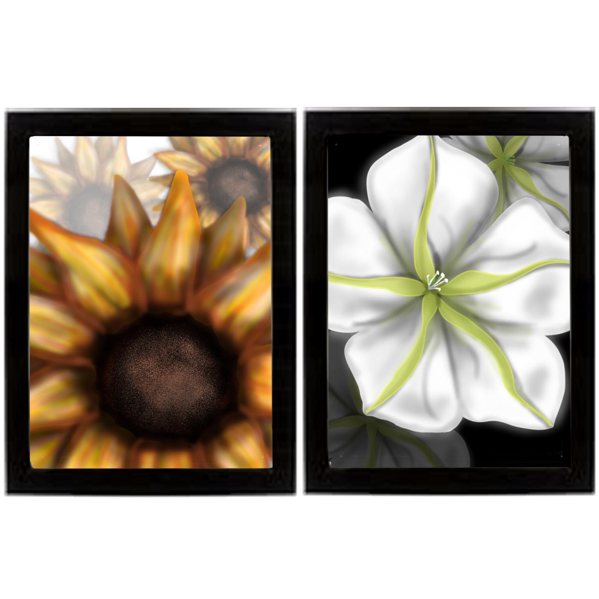 Printable Sunflower and Moonflower Set 2 Sizes - Etsy