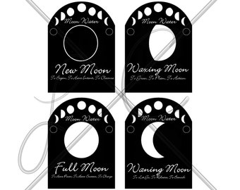 Mond Wasser Etiketten SVG, PNG, JPEG für Cricut oder andere Schneidemaschinen