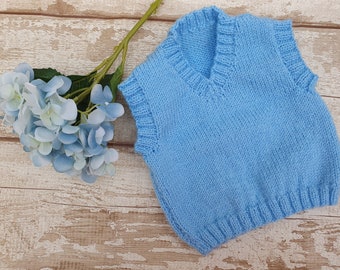 Blue Knitted Tank Top 6-12month