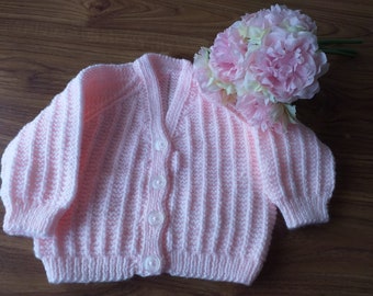 Peachy-Pink Baby Cardigan