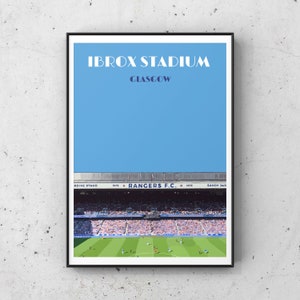 Ibrox Stadium print, Ibrox Stadium poster, Ibrox wall art print, Rangers FC print, Glasgow Rangers print, Rangers FC poster, Rangers FC art