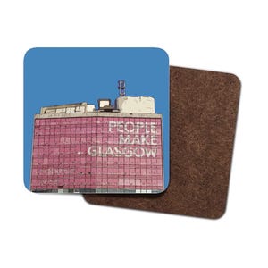 People Make Glasgow coasters, Glasgow coasters, Glasgow gift, Glasgow wedding favours, Glasgow art