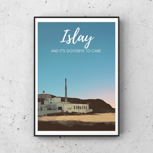 Islay distillery print, Bowmore print, Bowmore Distillery print, Bowmore Distillery Poster, Islay whisky gift, Islay print, Islay poster