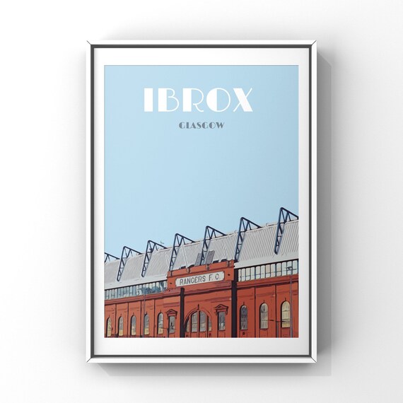 Glasgow Rangers Wall Art Glasgow Rangers Print Ibrox Stadium Etsy