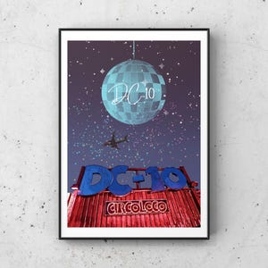 Ibiza poster, Ibiza print, DC10, Ibiza, party, Ibiza gift, Ibiza wall art, Ibiza nightclubs