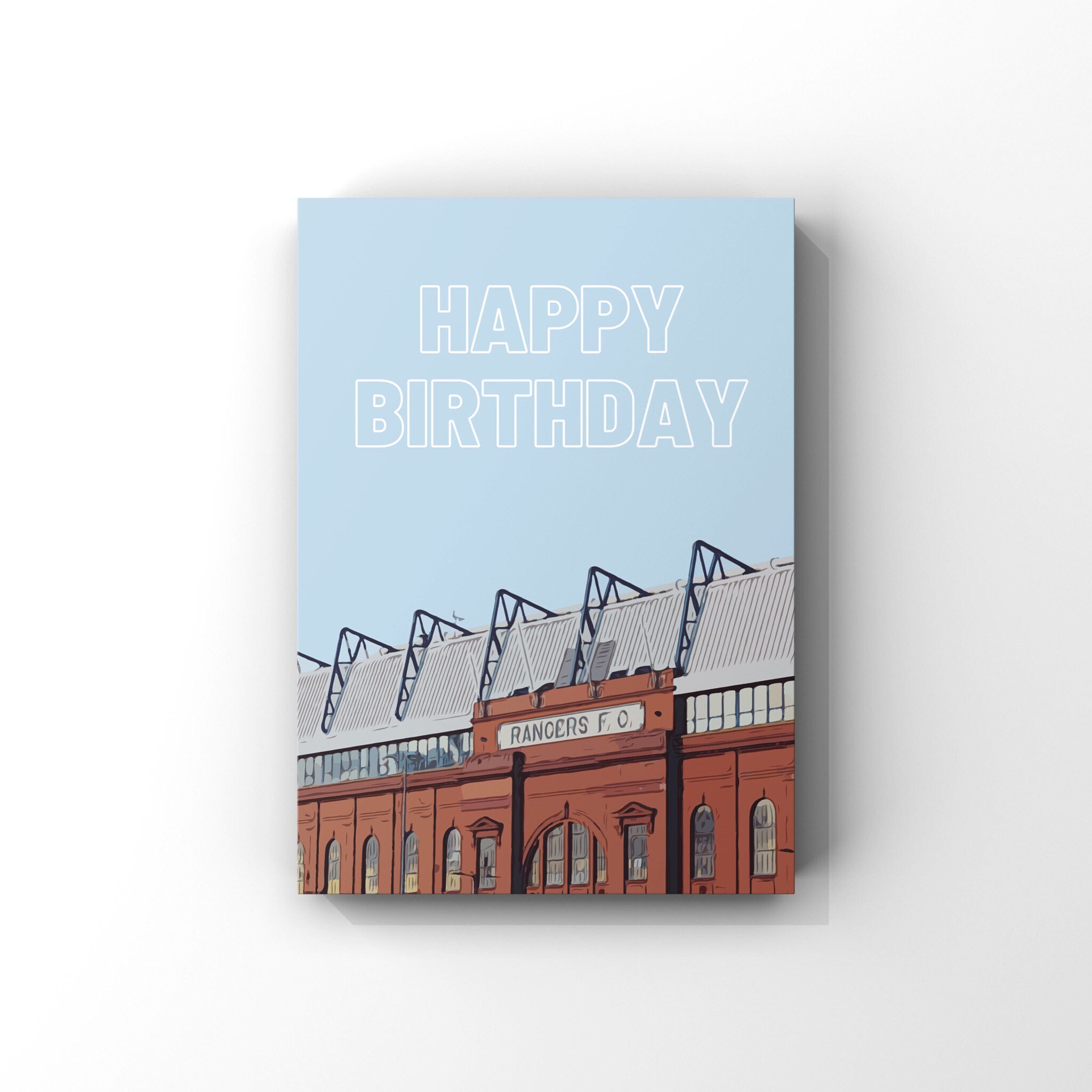 Glasgow Rangers card Glasgow Rangers Happy Birthday card Etsy
