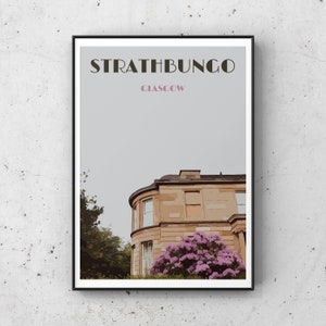 Glasgow print, Southside print, Strathbungo print, Glasgow poster, Glasgow Tenement print, Glasgow art, Glasgow design, Glasgow gift, framed