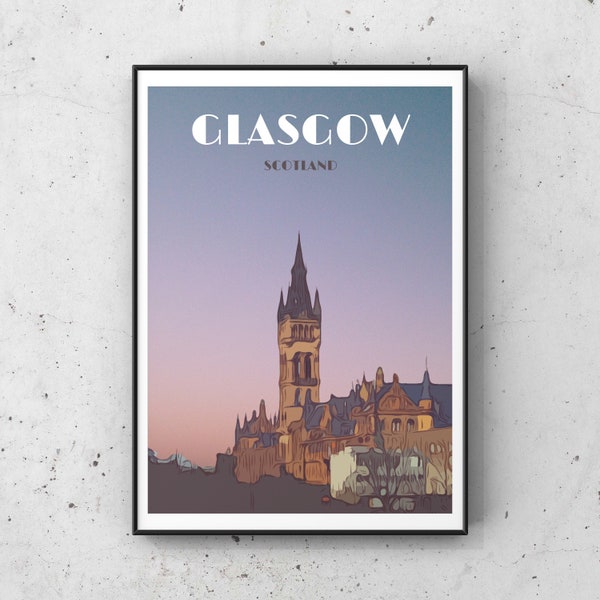 Glasgow Print Etsy UK