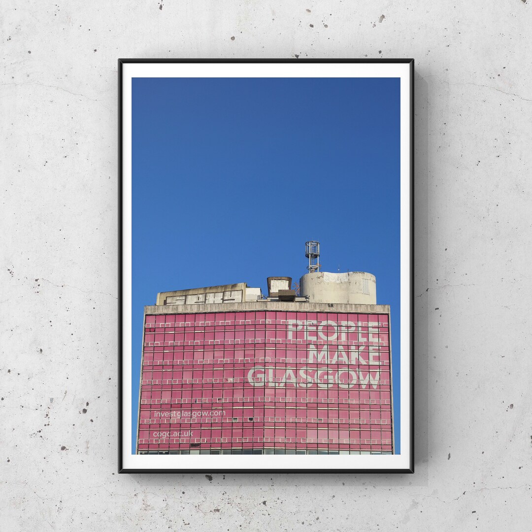 Glasgow Print, Glasgow Poster Print, Glasgow Photography, People Make