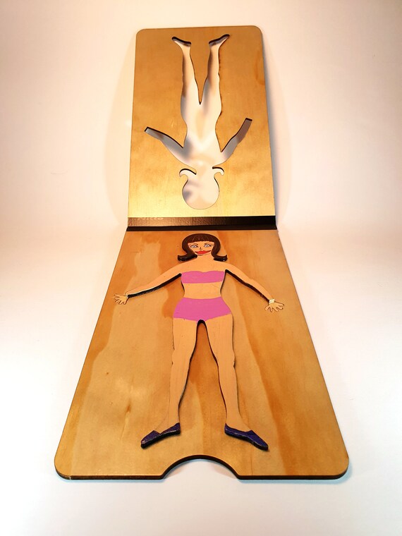 Wooden Dress up Doll Toy Girl Etsy