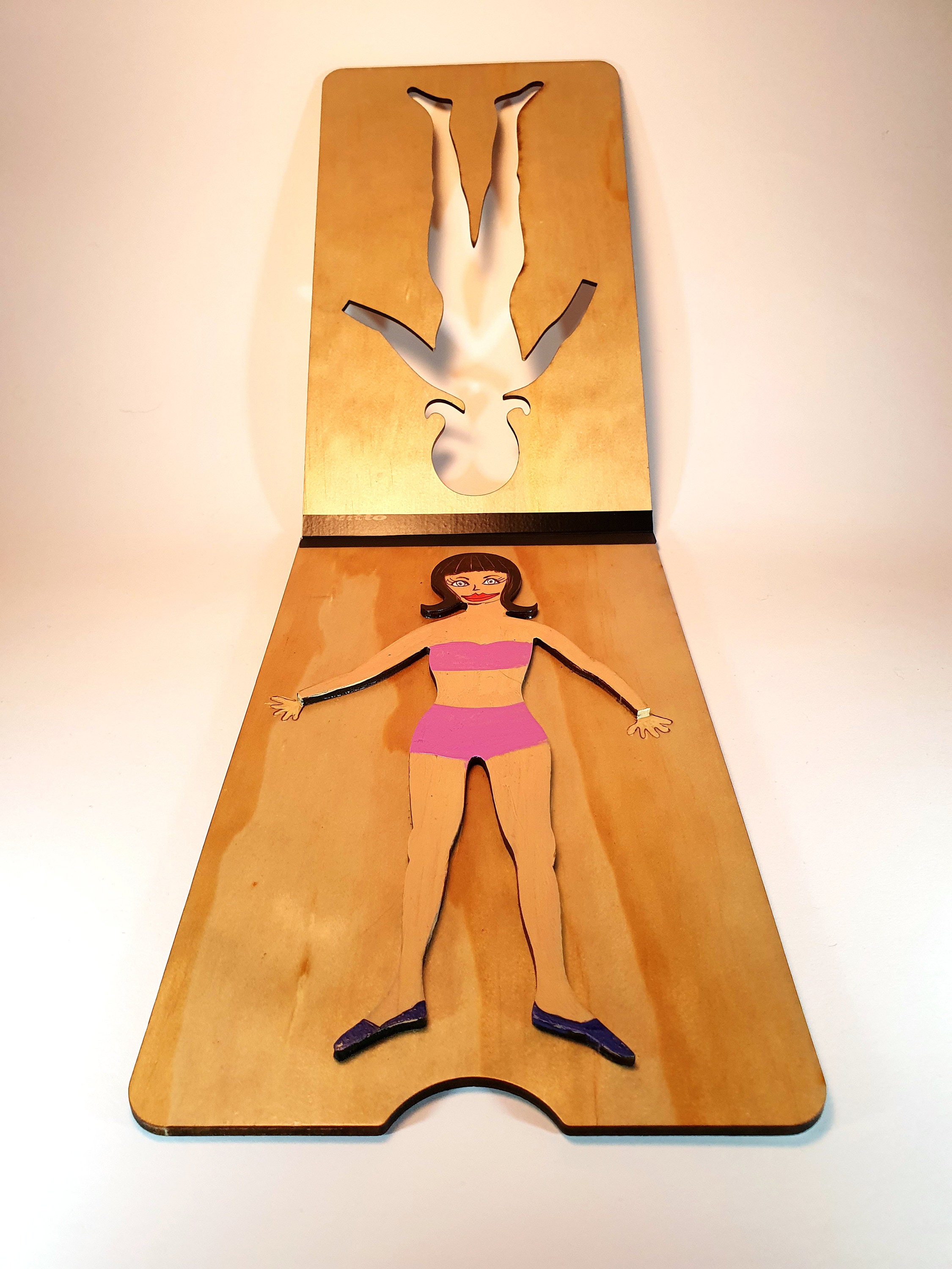 wooden dress up dolls with fabric