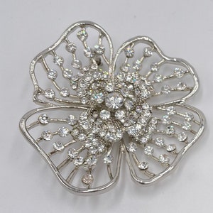 Large, Vintage, Rhinestone Brooch