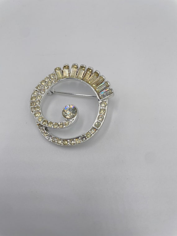 Mid century rhinestone brooch.