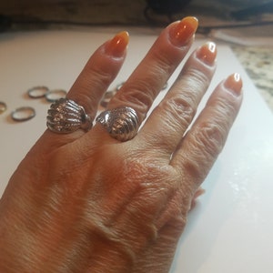 Vintage 1960's Uncas Manufacturing Co.  Silver Cocktail Ring