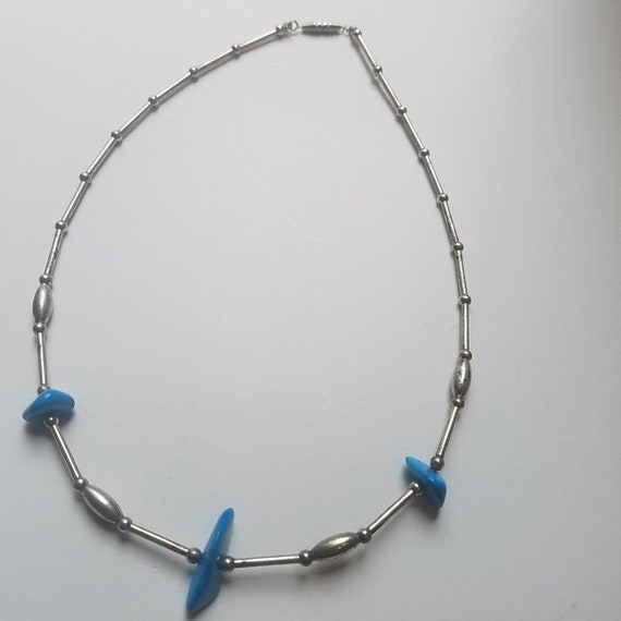 Vintage Boho Hippie Beaded Choker Style Necklace - image 2