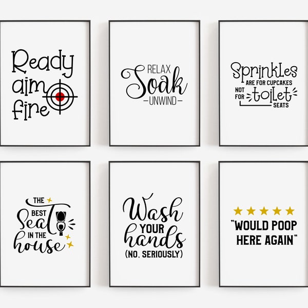 Funny Bathroom Prints - Etsy UK