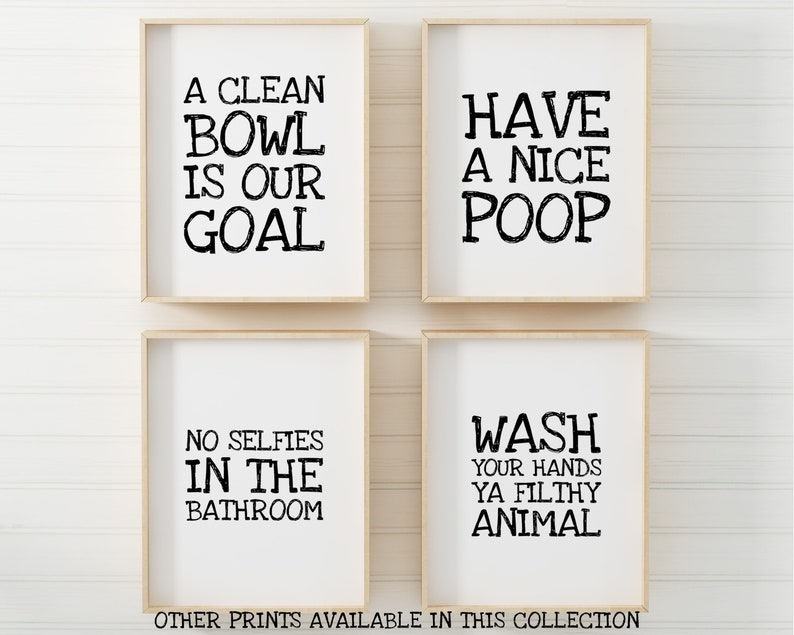 Changing The Toilet Paper Bathroom Printable Bathroom Wall Art Instant Download Funny Bathroom Digital Print