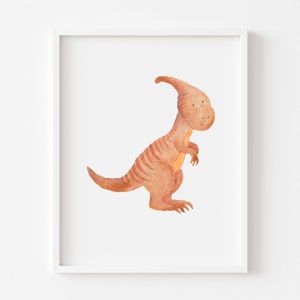 Set of 3 Personalised Nursery Dinosaur Prints, Watercolour Dinosaur Wall Art, Children's Wall Art, Dinosaur Bedroom Print, Nursery Print Set image 8