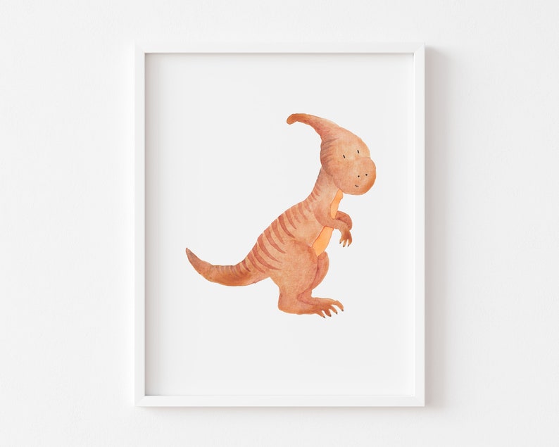 Set of 3 Personalised Nursery Dinosaur Prints, Watercolour Dinosaur Wall Art, Children's Wall Art, Dinosaur Bedroom Print, Nursery Print Set image 8