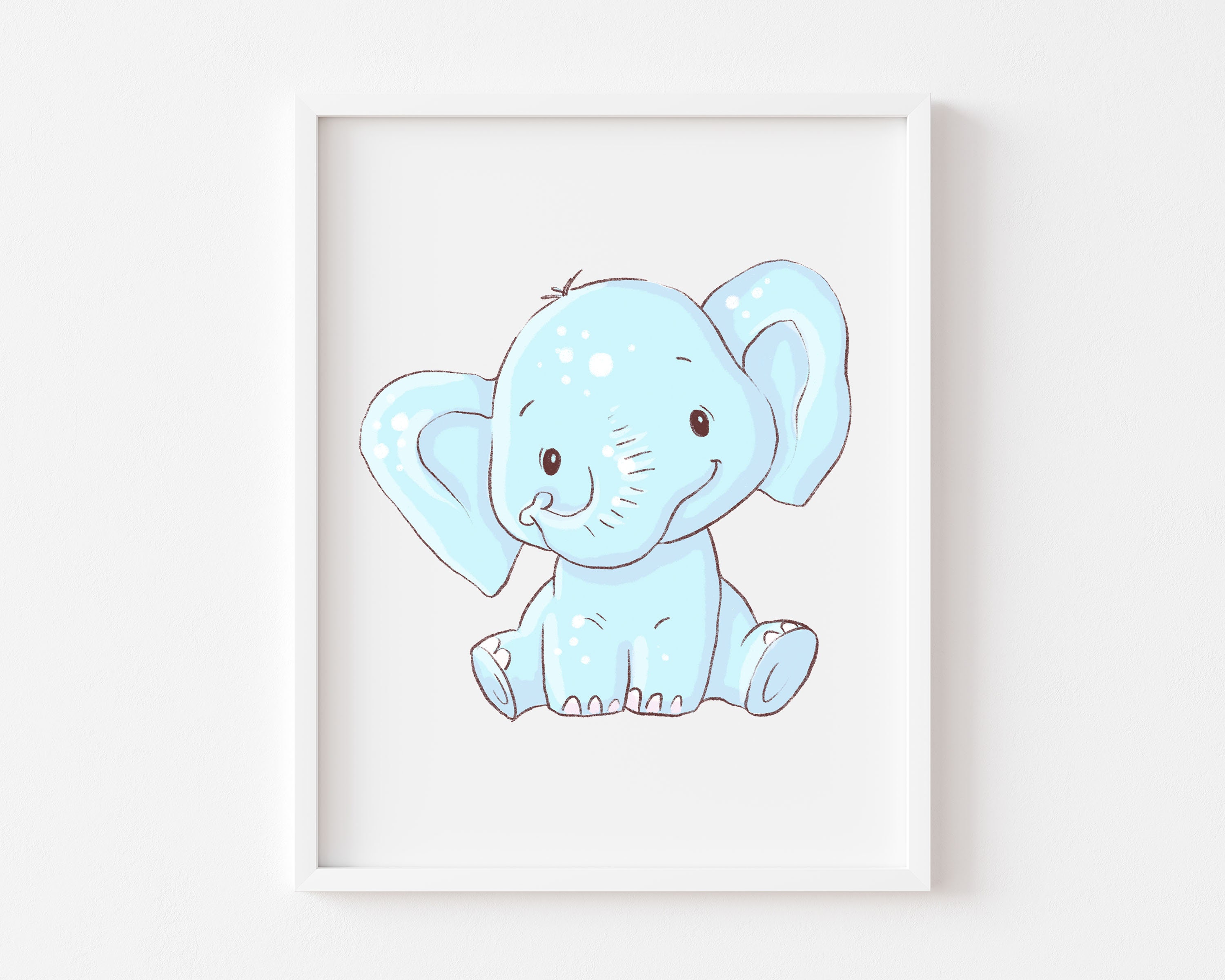 Set of Nursery Animal Set Of 4 Prints Watercolour Baby Animal | Etsy