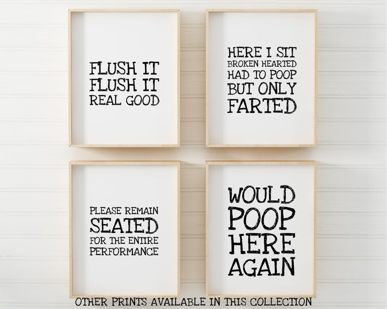 Printable Art Here I Sit Broken Hearted Bathroom Quote - Etsy